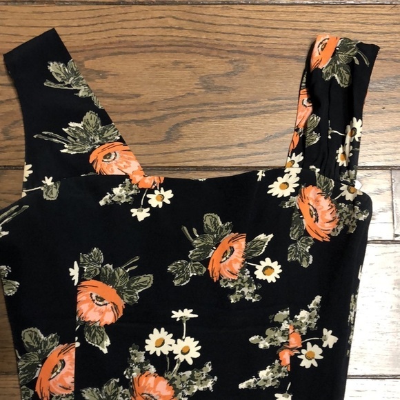 Reformation Floral Square Neck Midi Sheath Dress - Picture 2 of 5